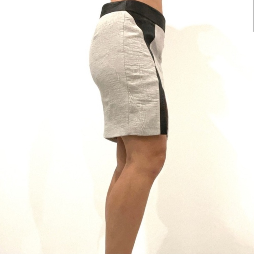 Helmut Lang Cream and Black Asymmetrical Mini Skirt - Picture 3 of 9